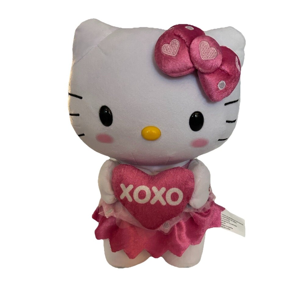 Gemmy Hello Kitty Valentine's Day Heart Side Stepper Musical Plush WORKS